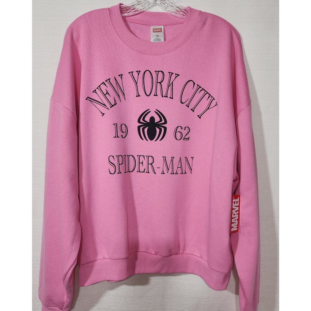 New york Spider-Man sweatshirt women's Large NWT